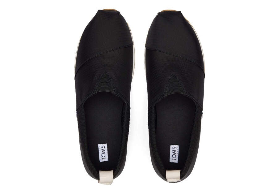 Black Ripstop Men's Toms Resident Sneakers Ireland | IE290-651