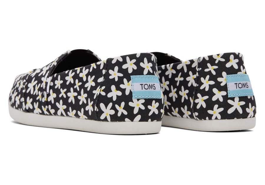 Black Sun Daisies Women's Toms Alpargata Sun Daises Alpargatas Ireland | IE355-193