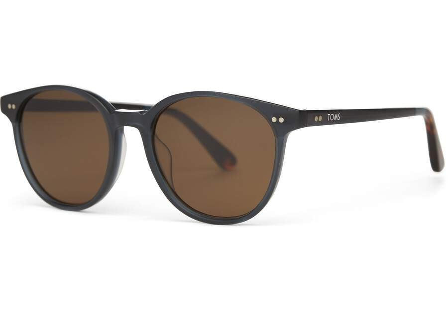 Black Teal-brown Mirror Men's Toms Bellini Sunglasses Ireland | IE833-711