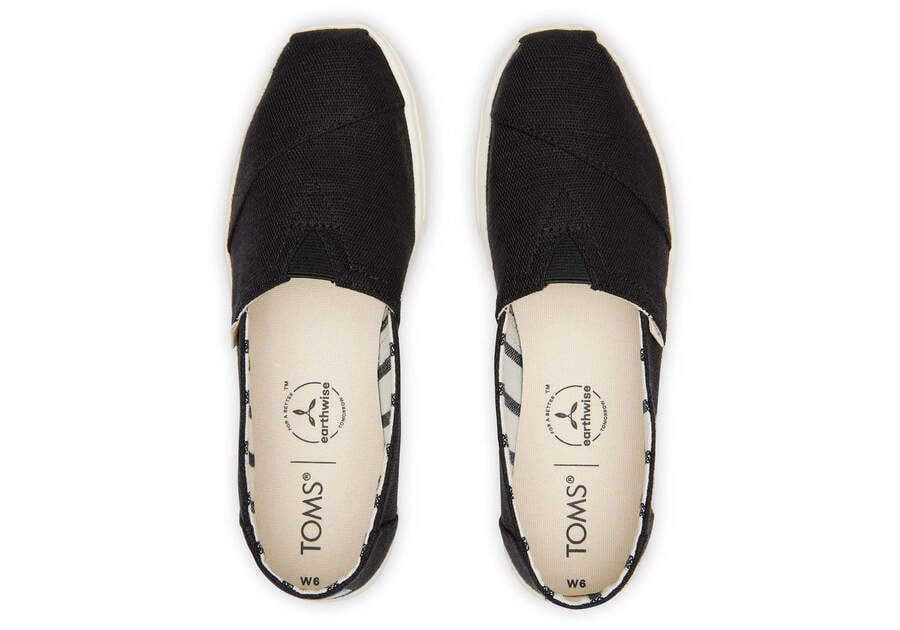 Black Women's Toms Alpargata Cupsole Slip On Slip On Ireland | IE709-387