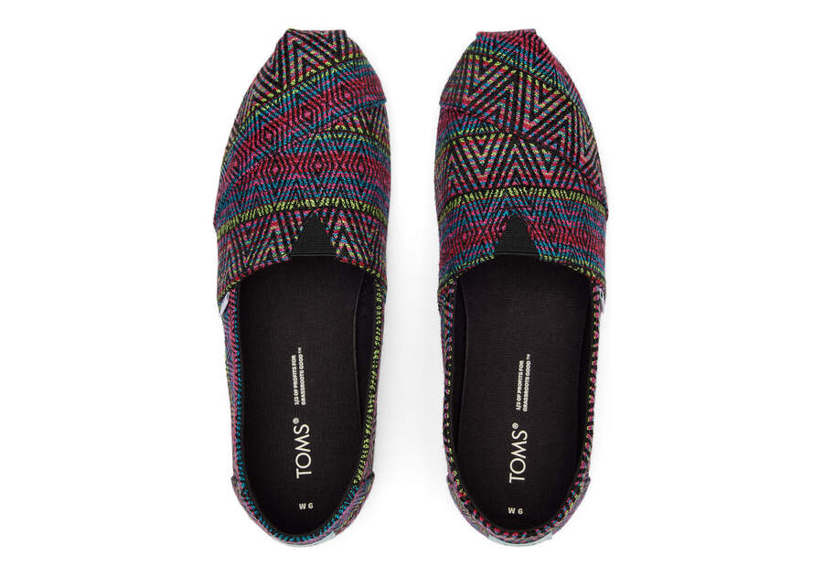 Black Women's Toms Alpargata Global Woven Alpargatas Ireland | IE016-605