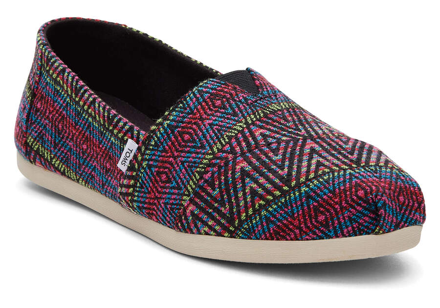 Black Women's Toms Alpargata Global Woven Alpargatas Ireland | IE016-605