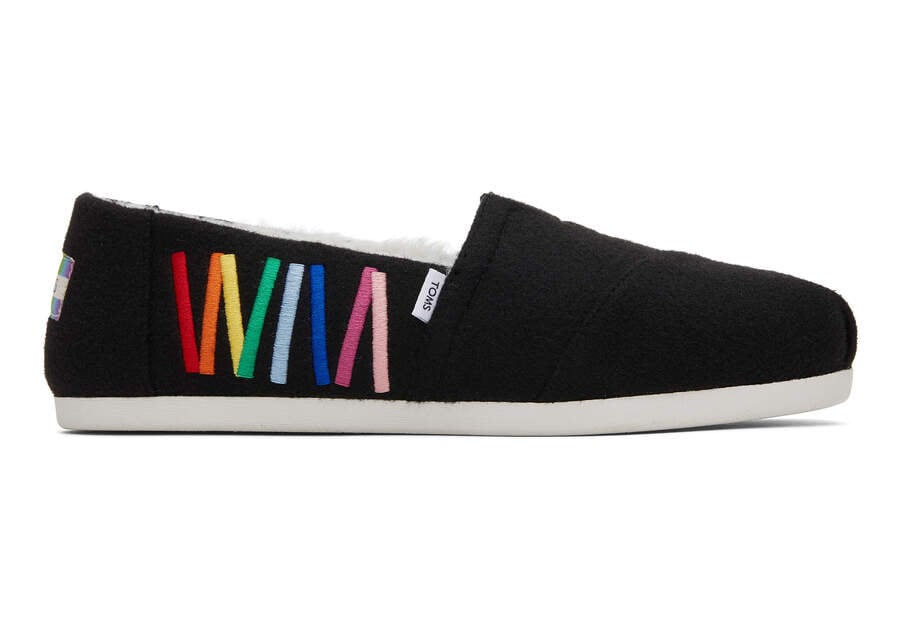 Black Women's Toms Alpargata Unity Rainbow Alpargatas Ireland | IE087-820