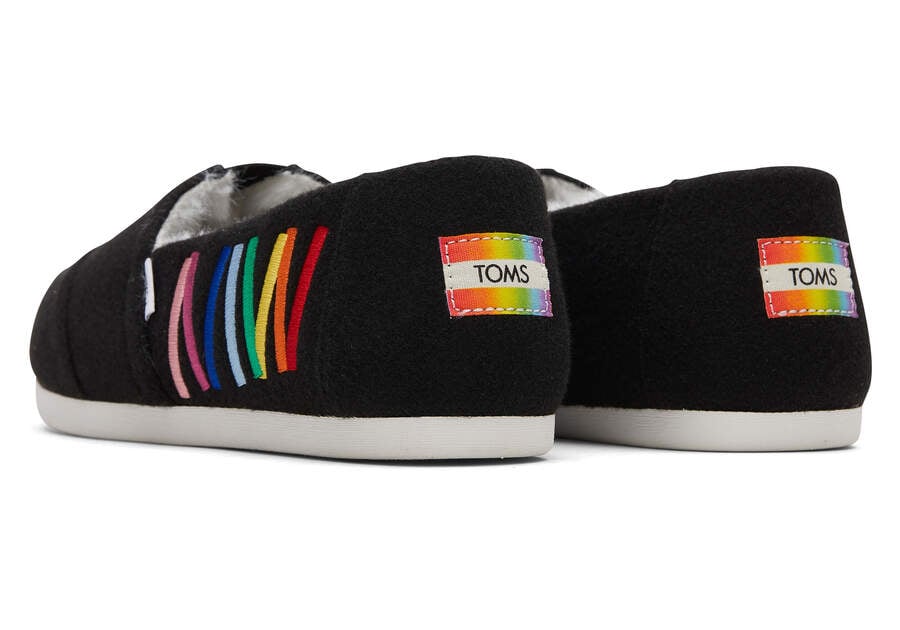 Black Women's Toms Alpargata Unity Rainbow Alpargatas Ireland | IE087-820