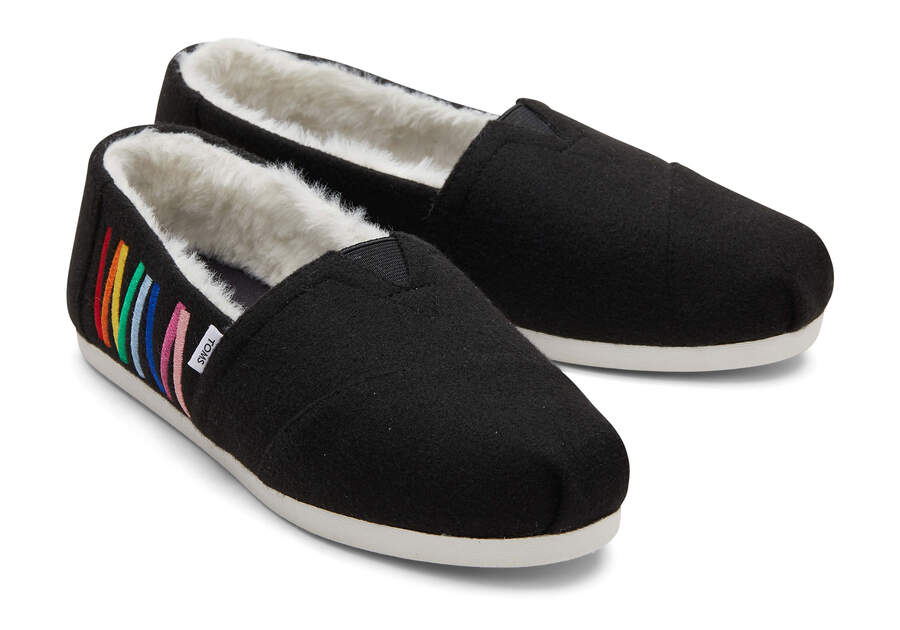 Black Women\'s Toms Alpargata Unity Rainbow Alpargatas Ireland | IE087-820