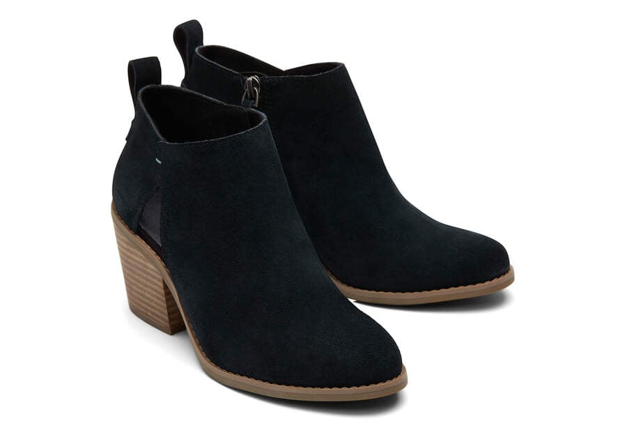 Black Women's Toms Lea Bootie Booties Ireland | IE972-814