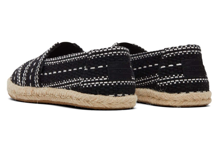 Black Woven Women's Toms Alpargata Chunky Global Woven Rope Espadrille Espadrilles Ireland | IE536-823