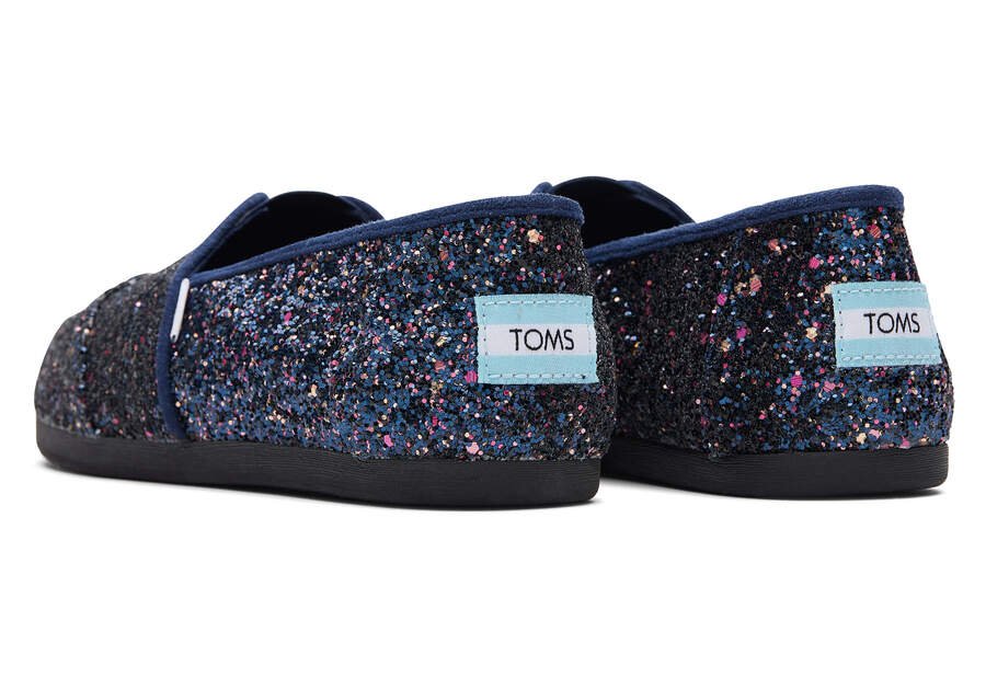 Blue Glitter Women's Toms Alpargata Glitter Alpargatas Ireland | IE860-078