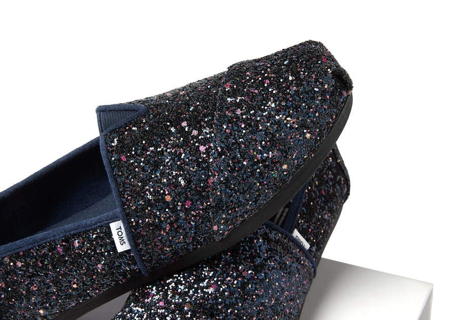 Blue Glitter Women's Toms Alpargata Glitter Alpargatas Ireland | IE860-078