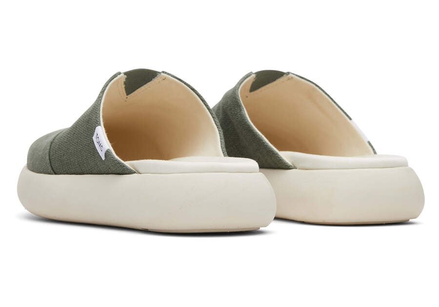 Bonsai Green Women's Toms Mallow Mule Heritage Canvas Mules Ireland | IE259-467