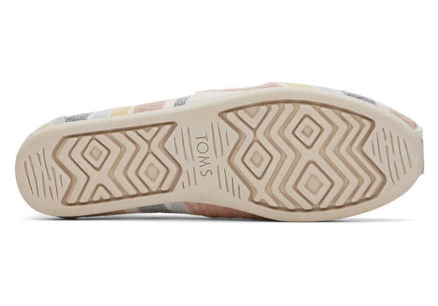 Bright Tan Multi Stripes Women's Toms Alpargata Stripes Alpargatas Ireland | IE607-710