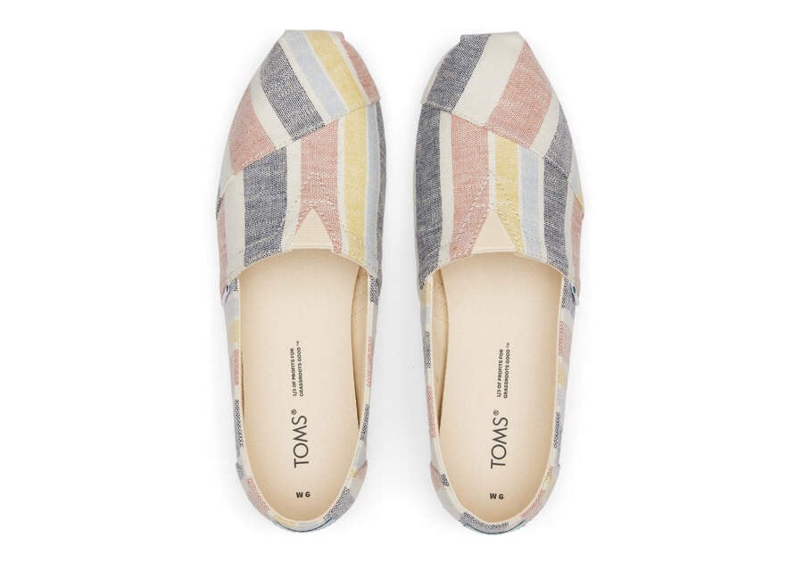 Bright Tan Multi Stripes Women's Toms Alpargata Stripes Alpargatas Ireland | IE607-710