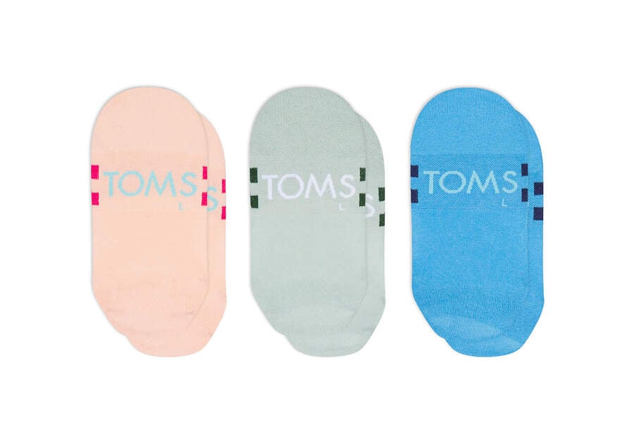 Brights Multi Women's Toms Ultimate No Show Socks Brights 3 Pack Socks Ireland | IE264-638