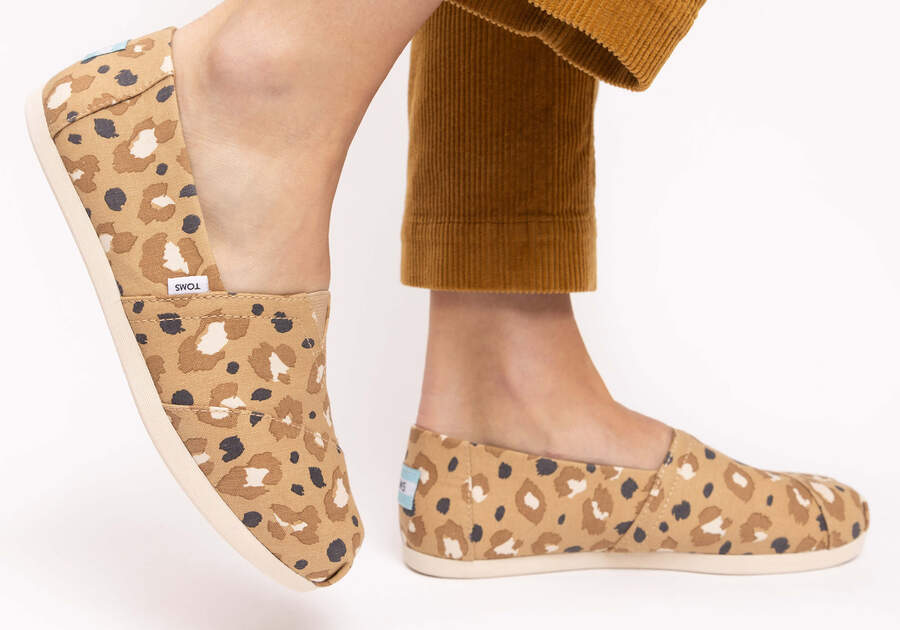 Brown Leopard Women's Toms Alpargata Leopard Alpargatas Ireland | IE987-297