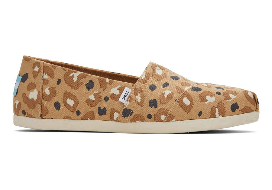 Brown Leopard Women\'s Toms Alpargata Leopard Alpargatas Ireland | IE987-297