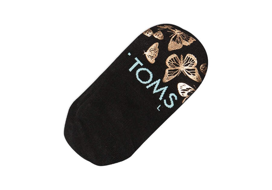 Butterfly Women's Toms Ultimate No Show Socks Foiled Butterflies Socks Ireland | IE091-113