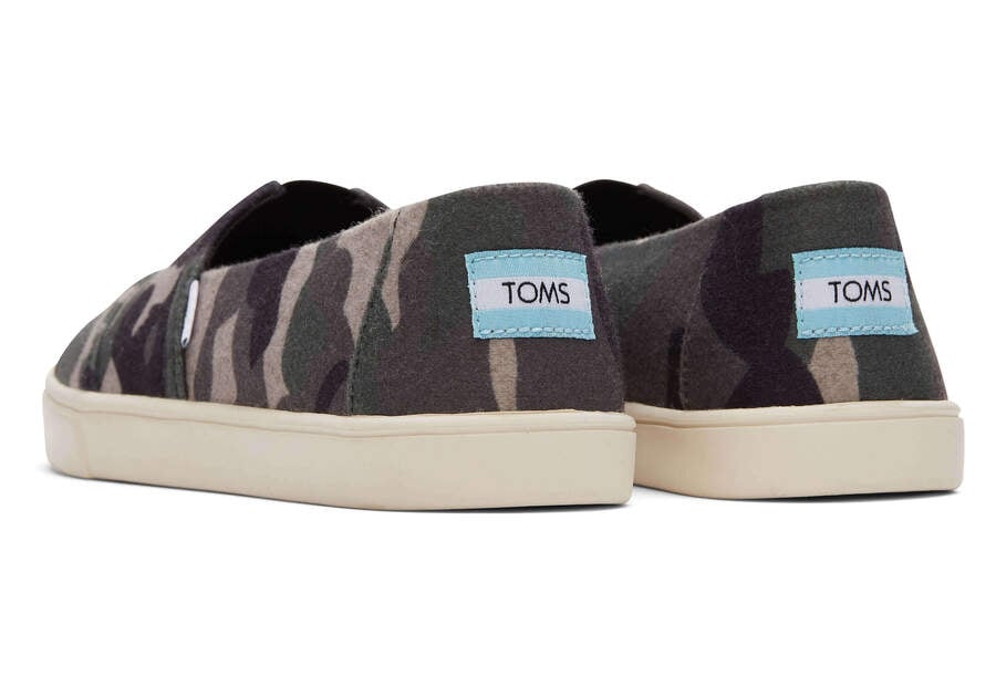 Camo Felt Women's Toms Alpargata Cupsole Slip On Sneakers Ireland | IE829-989