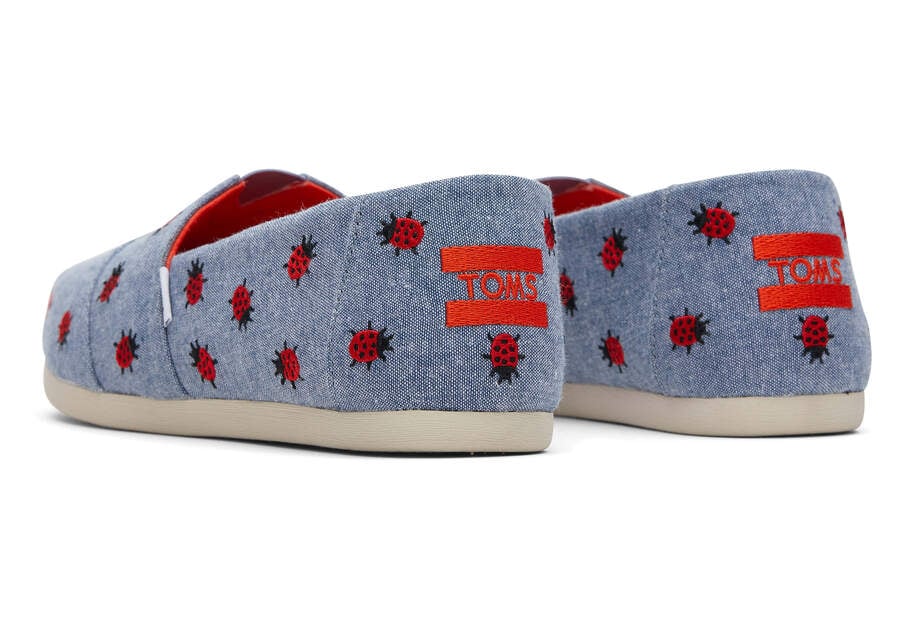 Chambray Women's Toms Alpargata Ladybugs Alpargatas Ireland | IE354-408