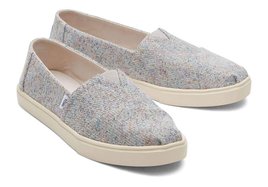 Cloud Grey Metallic Women's Toms Alpargata Cupsole Slip On Slip On Ireland | IE175-249