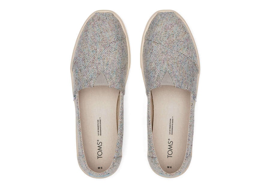 Cloud Grey Metallic Women's Toms Alpargata Cupsole Slip On Slip On Ireland | IE175-249