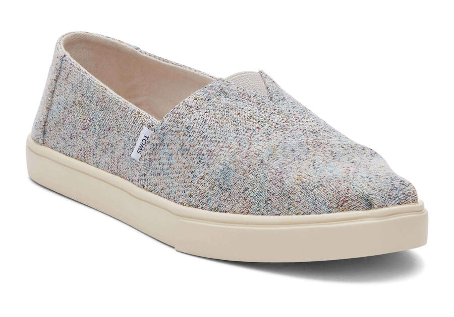 Cloud Grey Metallic Women's Toms Alpargata Cupsole Slip On Slip On Ireland | IE175-249