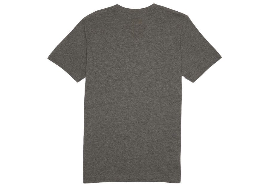 Dark Heather Grey Men's Toms Logo Crew Tee T Shirts Ireland | IE609-286