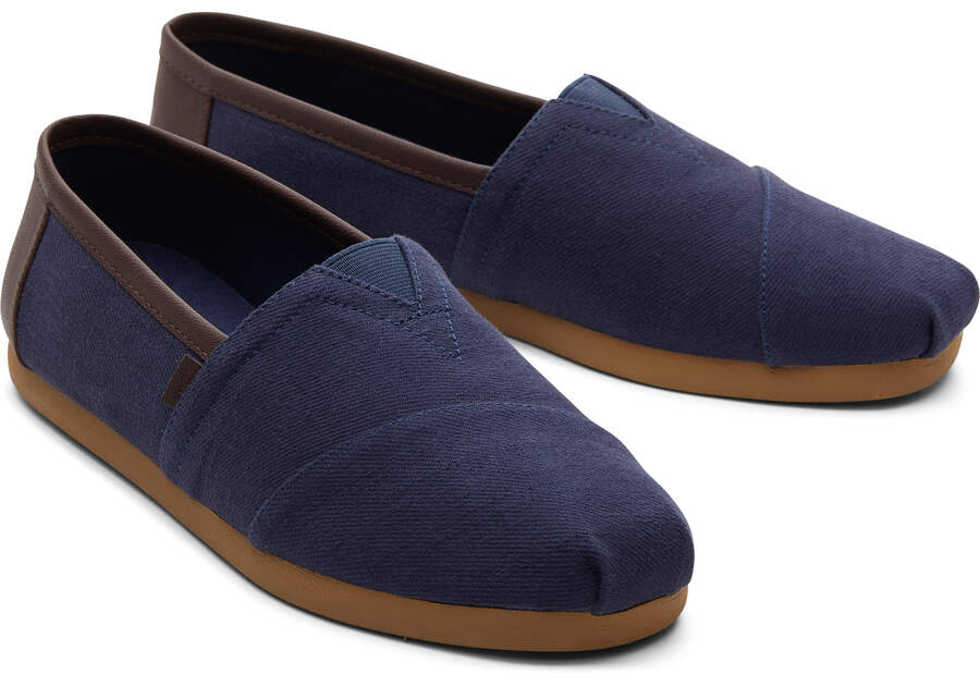 Deep Navy Men's Toms Alpargata Synthetic Trim Alpargatas Ireland | IE623-235