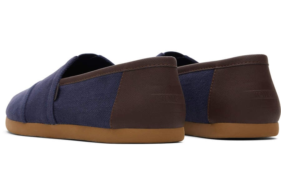 Deep Navy Men's Toms Alpargata Synthetic Trim Alpargatas Ireland | IE623-235