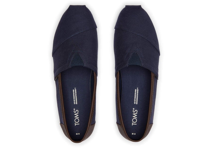 Deep Navy Men's Toms Alpargata Synthetic Trim Alpargatas Ireland | IE623-235