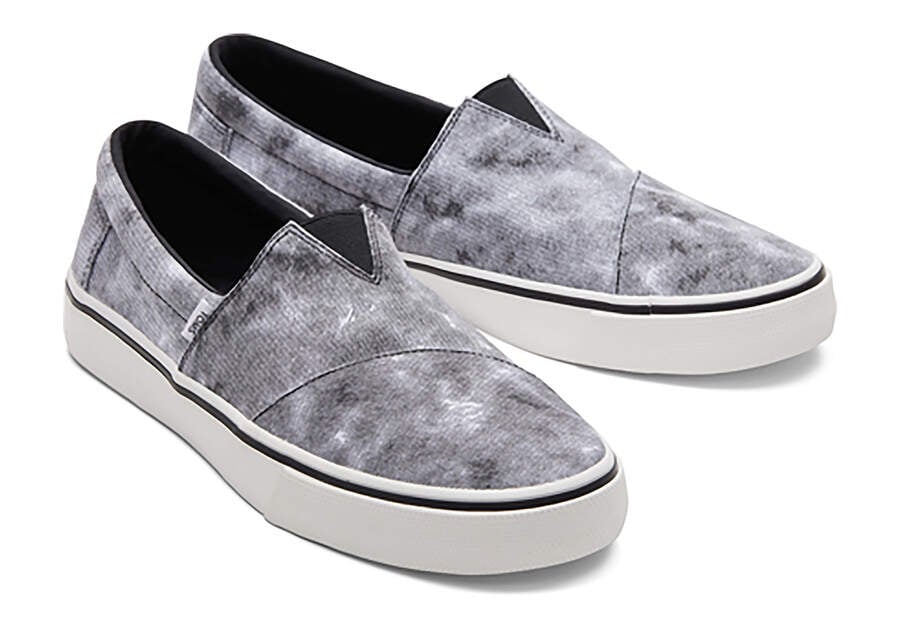 Distressed Washed Canvas Men's Toms Fenix REPREVE® Slip On Ireland | IE697-941