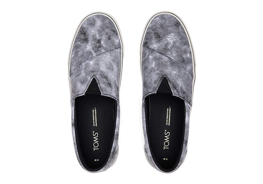 Distressed Washed Canvas Men's Toms Fenix REPREVE® Slip On Ireland | IE697-941