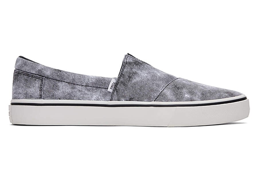 Distressed Washed Canvas Men\'s Toms Fenix REPREVE® Slip On Ireland | IE697-941