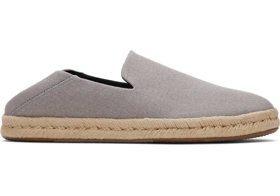 Drizzle Grey Men's Toms Santiago Recycled Cotton Canvas Alpargatas Ireland | IE791-168