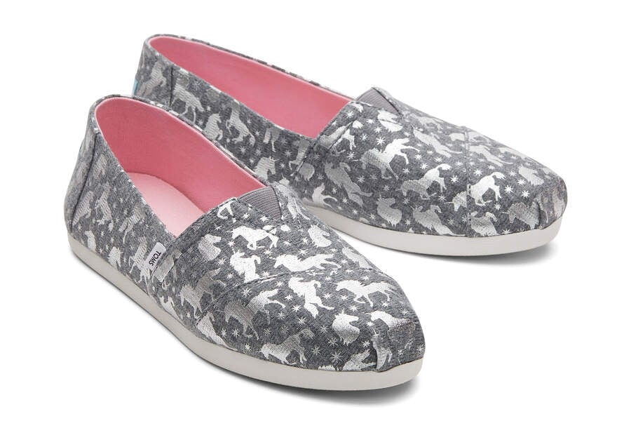 Drizzle Grey Women's Toms Alpargata Unicorns Alpargatas Ireland | IE515-857