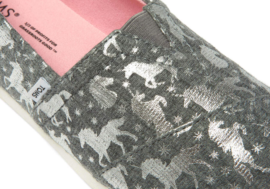 Drizzle Grey Women's Toms Alpargata Unicorns Alpargatas Ireland | IE515-857