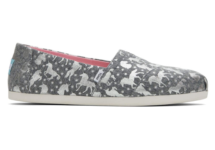 Drizzle Grey Women\'s Toms Alpargata Unicorns Alpargatas Ireland | IE515-857