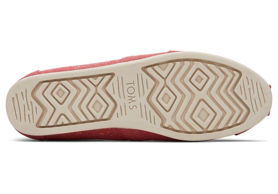 Faded Rose Women's Toms Alpargata Metallic Linen Alpargatas Ireland | IE150-079