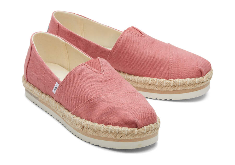 Faded Rose Women's Toms Alpargata Rope Platform Espadrilles Ireland | IE708-819