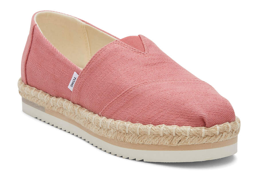 Faded Rose Women's Toms Alpargata Rope Platform Espadrilles Ireland | IE708-819