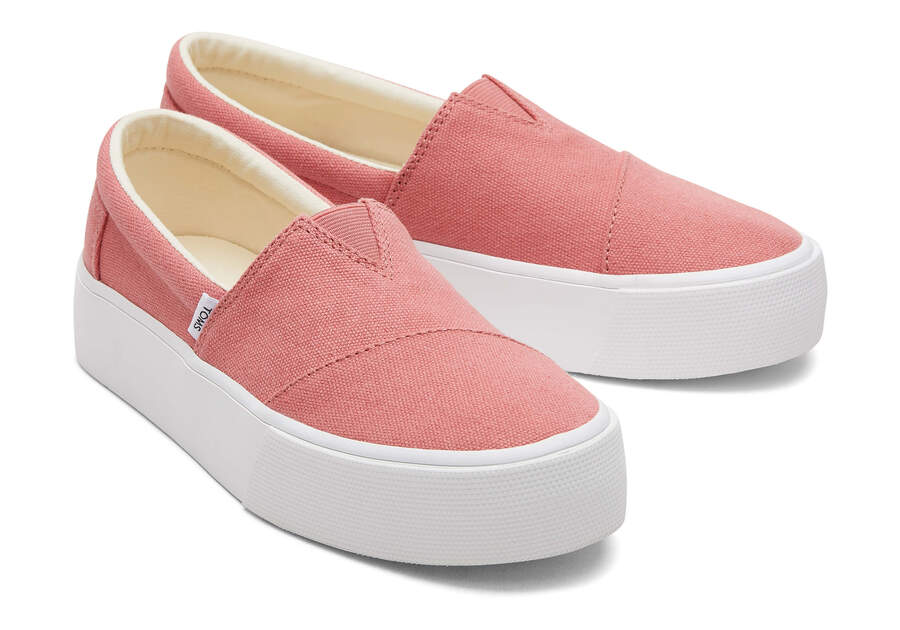 Faded Rose Women's Toms Fenix Platform Slip On Ireland | IE712-475