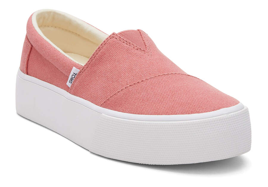 Faded Rose Women's Toms Fenix Platform Slip On Ireland | IE712-475