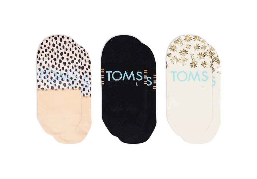 Floral Prints Multi Women's Toms Ultimate No Show Socks Floral 3 Pack Socks Ireland | IE541-501