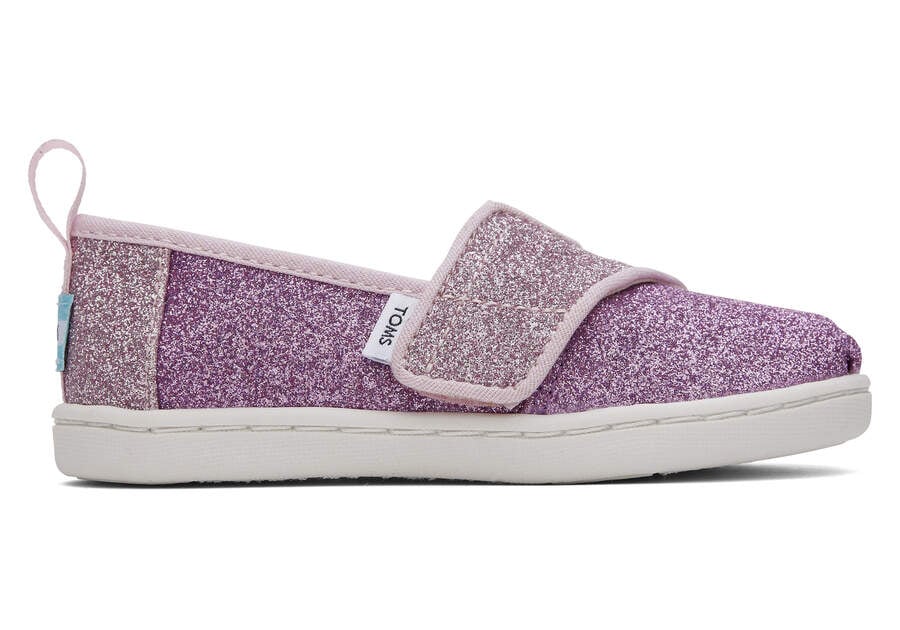 Glimmer Lilac Kids' Toms Tiny Alpargata Colorblock Iridescent Glimmer Alpargatas Ireland | IE764-179