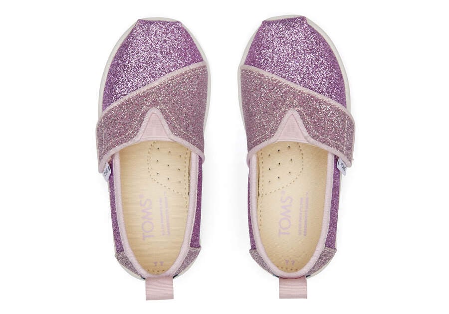 Glimmer Lilac Kids' Toms Tiny Alpargata Colorblock Iridescent Glimmer Alpargatas Ireland | IE764-179