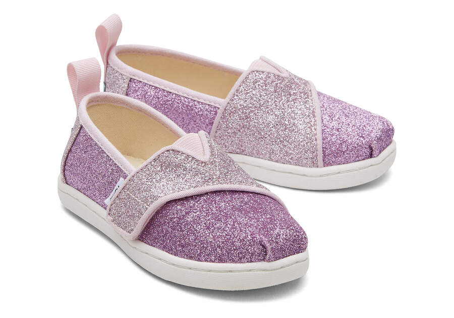 Glimmer Lilac Kids\' Toms Tiny Alpargata Colorblock Iridescent Glimmer Alpargatas Ireland | IE764-179