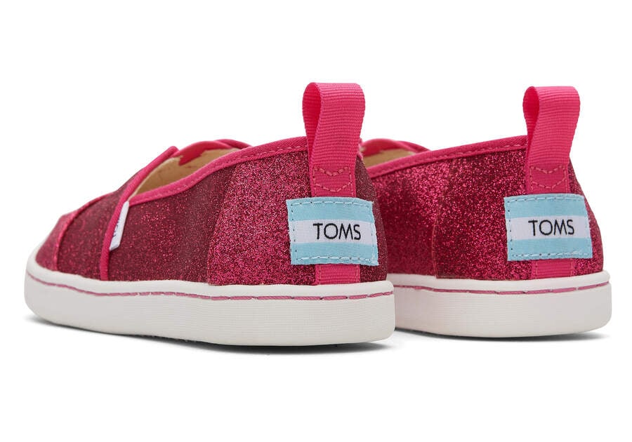 Glitter Dark Pink Kids' Toms Youth Alpargata Glitter Alpargatas Ireland | IE314-587