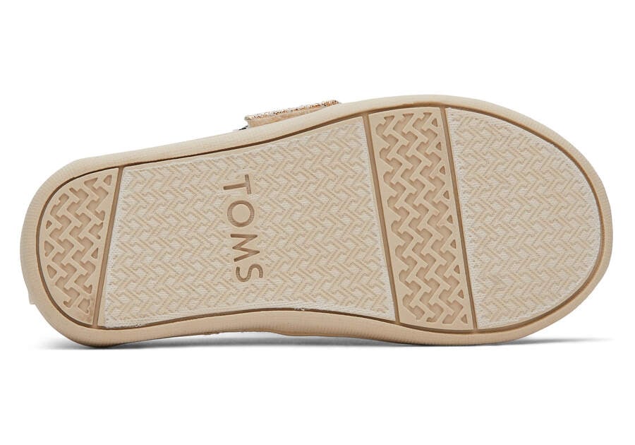 Gold Foil Kids' Toms Tiny Alpargata Foil Alpargatas Ireland | IE220-782