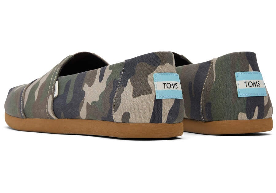 Green Men's Toms Alpargata Woodland Camo Alpargatas Ireland | IE393-847