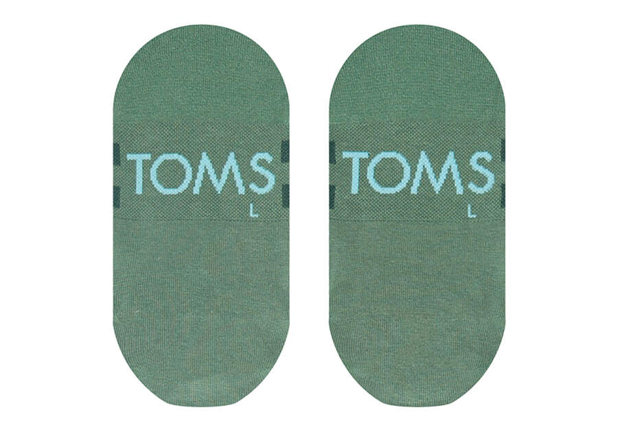 Green Men's Toms Ultimate No Show Socks Green Socks Ireland | IE379-733