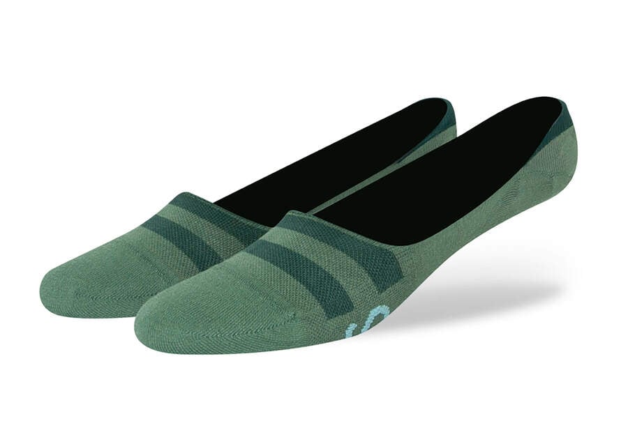 Green Men's Toms Ultimate No Show Socks Green Socks Ireland | IE379-733